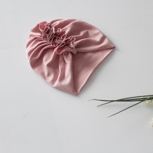 Czapka turban lekki brudny róż późna wiosna/lato