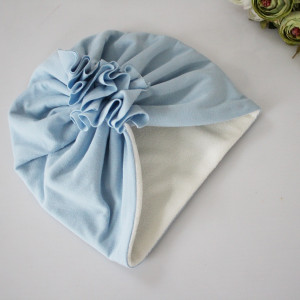 Czapka turban zimowy błękit polar