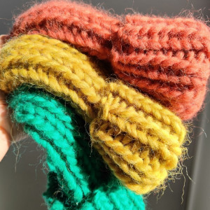 Czapka z wełny peruwianskiej zielona.Handmade.