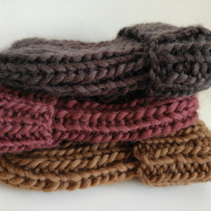 Czapka zwelny peruwianskiej. .w kolorze czekoladiwym. Handmade.