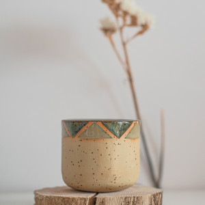 Czarka ceramiczna do espress / kubek ceramiczny bez ucha
