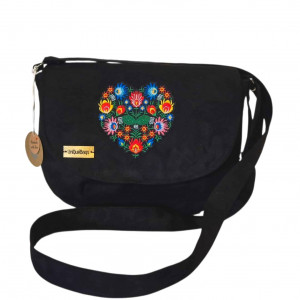 Czarna niewielka  folkowa listonoszka