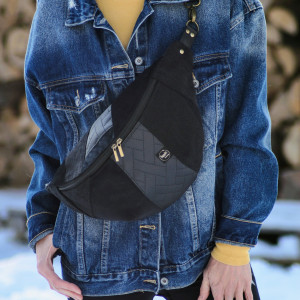 czarna patchworkowa damska nerka XXL