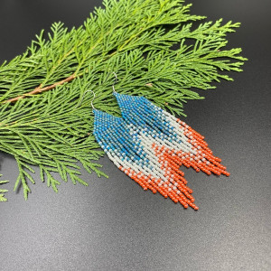 Czarne maki - kolczyki cieniowane #551