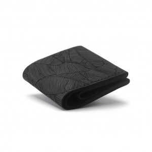 Czarny skórzany portfel męski ręcznie robiony