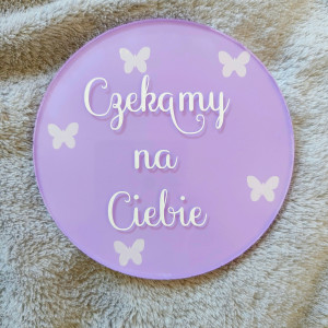 Czekamy na Ciebie, tabliczka do zdjęć sesji noworodkowej, baby shower