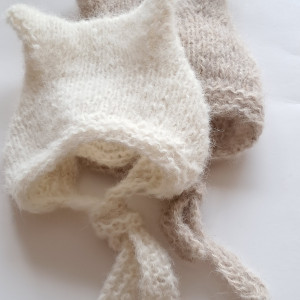 Czqpka Kotek ecru.Alpaka.