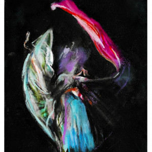 DANCE 2 - SERIA TANIEC (A4) - baletnica grafika, ballerina pastel
