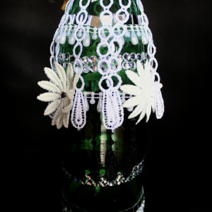 Dekoracja butelkowa "koronkowa"