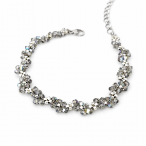 Delikatna bransoletka "Black Diamond" z kryształów Preciosa