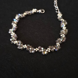 Delikatna Bransoletka z Kryształków Preciosa Black Diamond