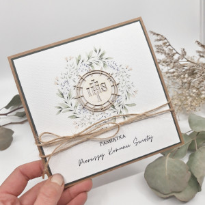 Delikatna kartka komunijna