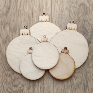 DIY Bombki duże i małe ze sklejki do samodzielnej dekoracji