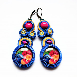 Długie Kolczyki sutasz Blue Bird