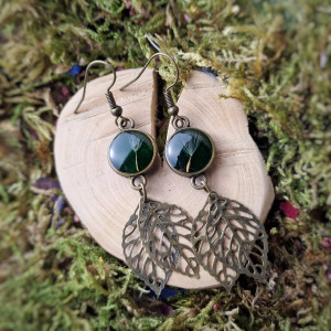 Długie wiszące kolczyki z dmuchawcami