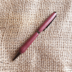 Długopis drewniany - slim twist amarant