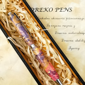 Długopis z drewna stabilizowanego [multikolor]