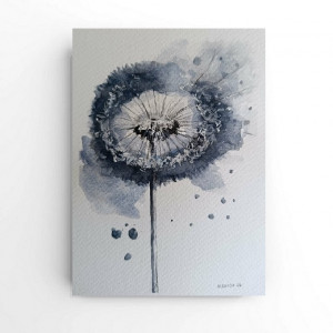 Dmuchawiec -akwarela formatu 18/12,5 cm