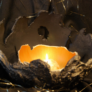 Dragon Egg Black - betonowa kula 30-32 cm
