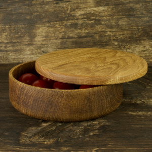 Drewniana miska z przykrywką 16 cm