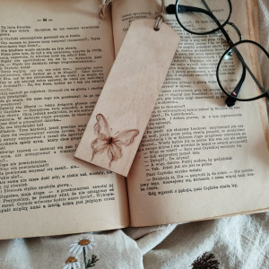 Drewniana zakładka do książki Butterfly