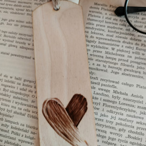 Drewniana zakładka do książki Heart#2