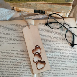 Drewniana zakładka do książki Heart #3