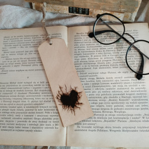 Drewniana zakładka do książki Heart#5