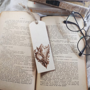 Drewniana zakładka do książki Shell