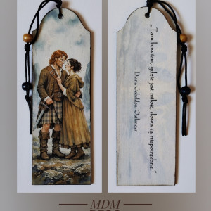 Drewniana zakładka dwustronna - Outlander
