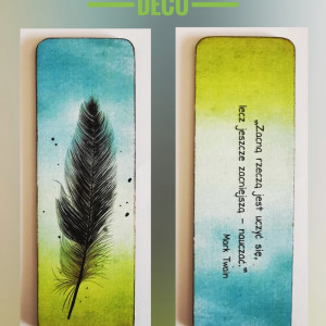 Drewniana zakładka dwustronna - zakończenie roku szkolnego 15