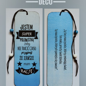 Drewniana zakładka dwustronna - zakończenie roku szkolnego 5