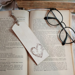 Drewniana zakładka Heart #6