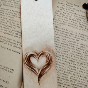 Drewniana zakładka Heart #7