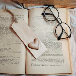 Drewniana zakładka Heart #8