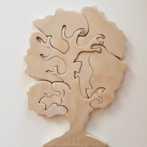 Drewniane puzzle mini drzewo