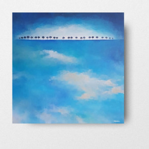 Drzewa -obraz akrylowy 100/100 cm..