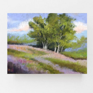 Drzewa -rysunek  18x24 cm pastele suche