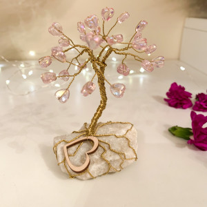 DRZEWKO SZCZĘŚCIA prezent dla Mamy Babci jasnoróżowe