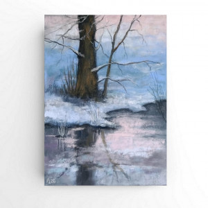 Drzewo - praca pastelami -suchymi