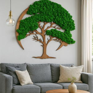 Drzewo życia mech chrobotek dekoracja ażurowa obraz bonsai