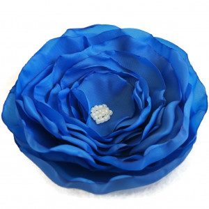 Duża broszka niebieska kwiatek 12cm