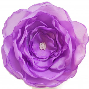 Duża jasno fioletowa broszka kwiatek 12cm
