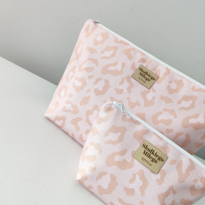Duża Kosmetyczka Peach Leopard Print