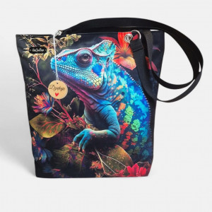 Duża torba na ramię xl kolorowa nowoczesna kameleon