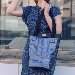 Duża torba z papieru- ecofriendly [granatowa]+ 2x kosmetyczka