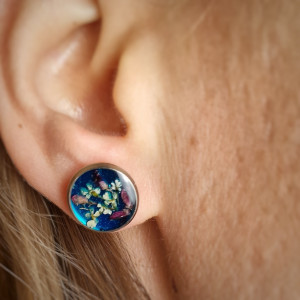 Duże kolczyki  z dziką  marchewką na prezent