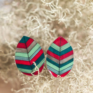 Duże lekkie klipsy liście