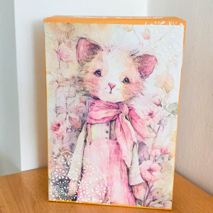 Duże pudełko - Kuferek wspomnień - kotek