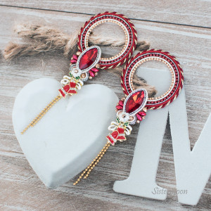 Duże świąteczne kolczyki sutasz